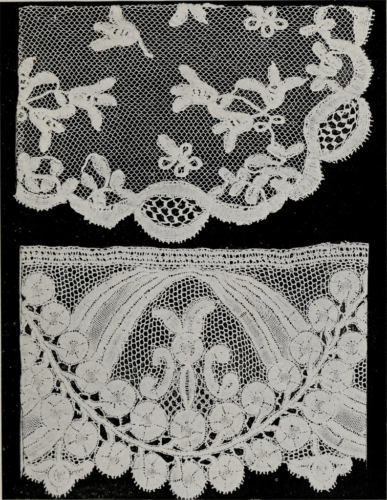 An illustration from Point and pillow lace : a short account of various kinds ancient and modern, and how to recognize them, 1899, leaf 190