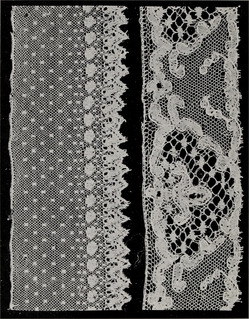 An illustration from Point and pillow lace : a short account of various kinds ancient and modern, and how to recognize them, 1899, leaf 195