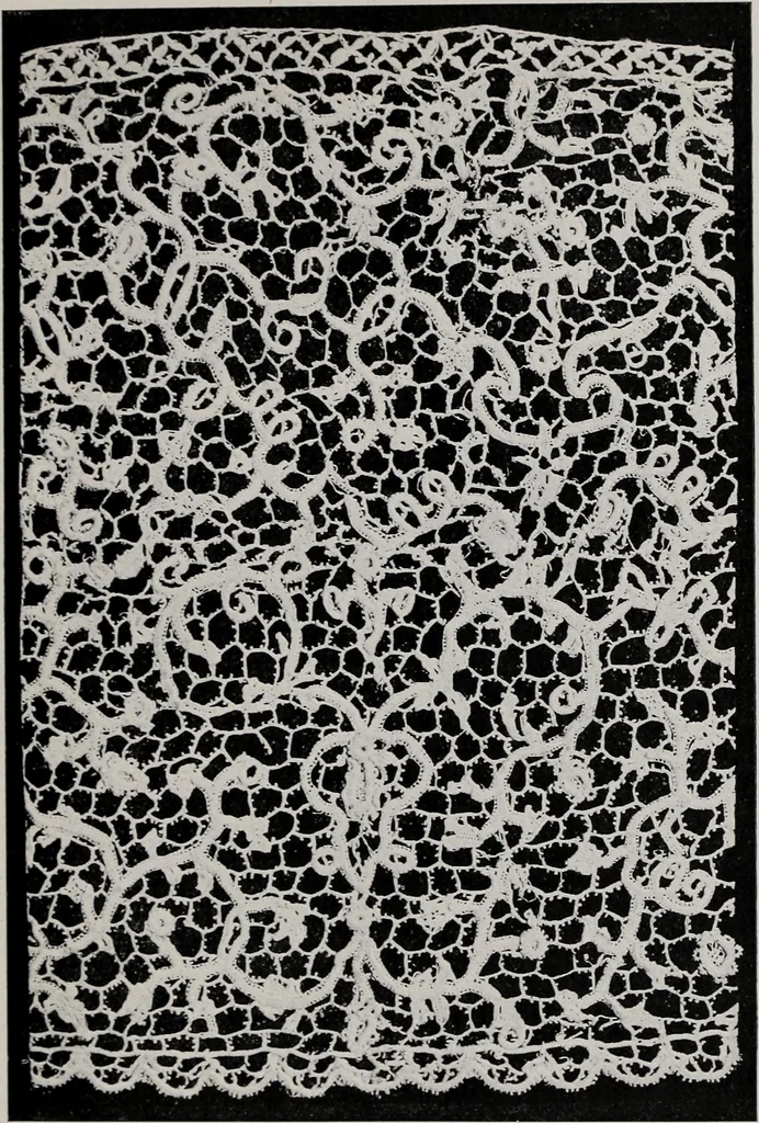 An illustration from Point and pillow lace : a short account of various kinds ancient and modern, and how to recognize them, 1899, leaf 72
