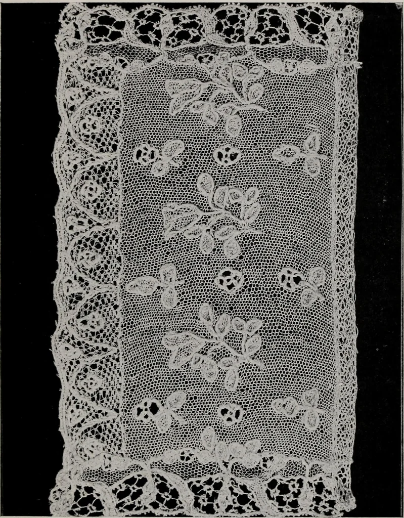An illustration from Point and pillow lace : a short account of various kinds ancient and modern, and how to recognize them, 1899, leaf 78