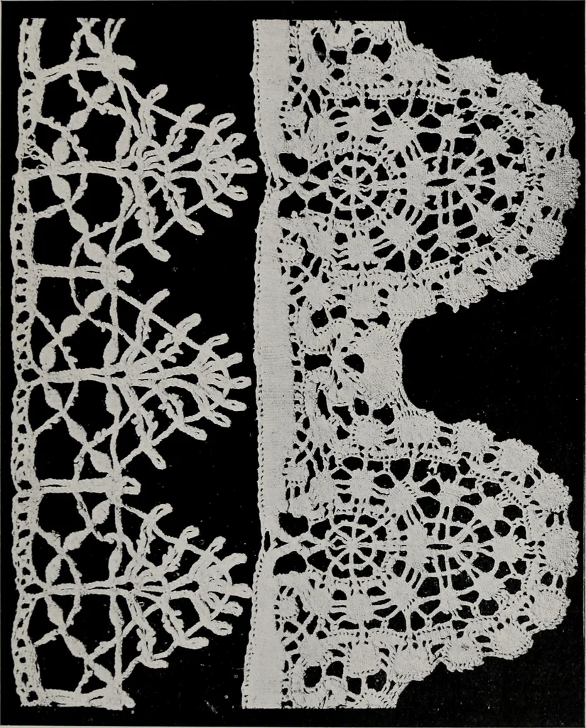 An illustration from Point and pillow lace : a short account of various kinds ancient and modern, and how to recognize them, 1899, leaf 98