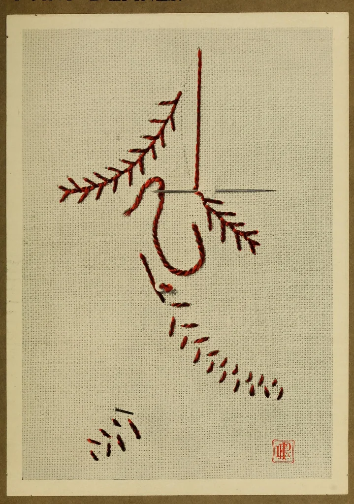 An illustration from Points d'anciennes broderies anglaises, 1909, leaf 21