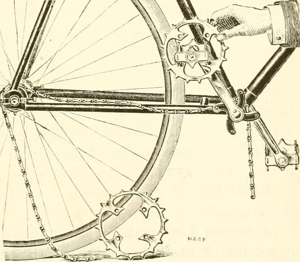 An illustration from Points for cyclists with training, 1894, leaf 76
