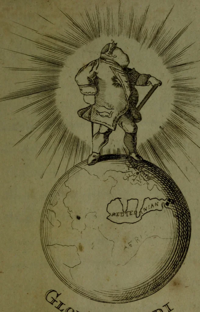 An illustration from A political and satirical history of the years 1756 and 1757 : in a series of seventy-five humorous and entertaining prints, containing all the most remarkable transactions, characters and caricaturas of those two memorable years, to which is annexed, an explanatory account or key to every print, which renders the whole full and significant, 1758, leaf 130