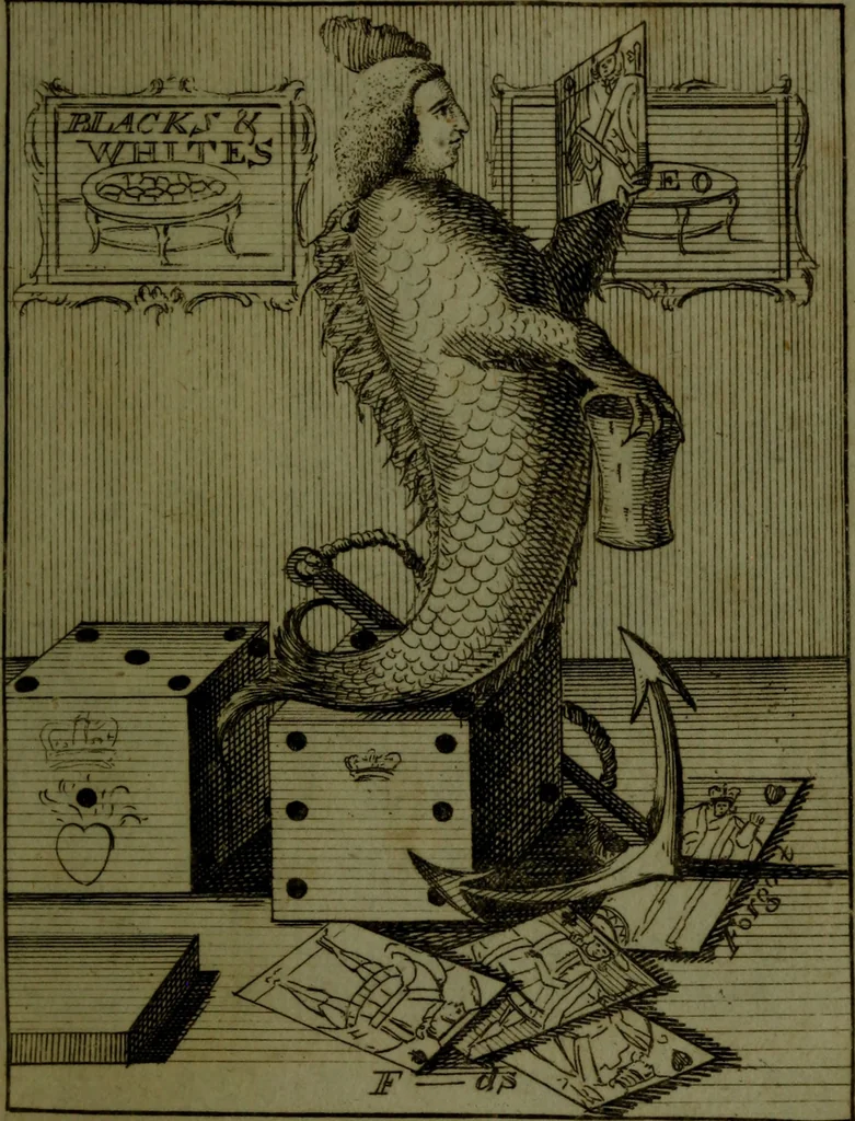 An illustration from A political and satirical history of the years 1756 and 1757 : in a series of seventy-five humorous and entertaining prints, containing all the most remarkable transactions, characters and caricaturas of those two memorable years, to which is annexed, an explanatory account or key to every print, which renders the whole full and significant, 1758, leaf 36