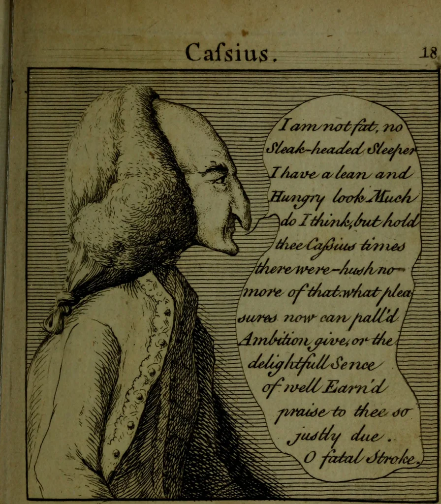 An illustration from A political and satirical history of the years 1756 and 1757 : in a series of seventy-five humorous and entertaining prints, containing all the most remarkable transactions, characters and caricaturas of those two memorable years, to which is annexed, an explanatory account or key to every print, which renders the whole full and significant, 1758, leaf 58