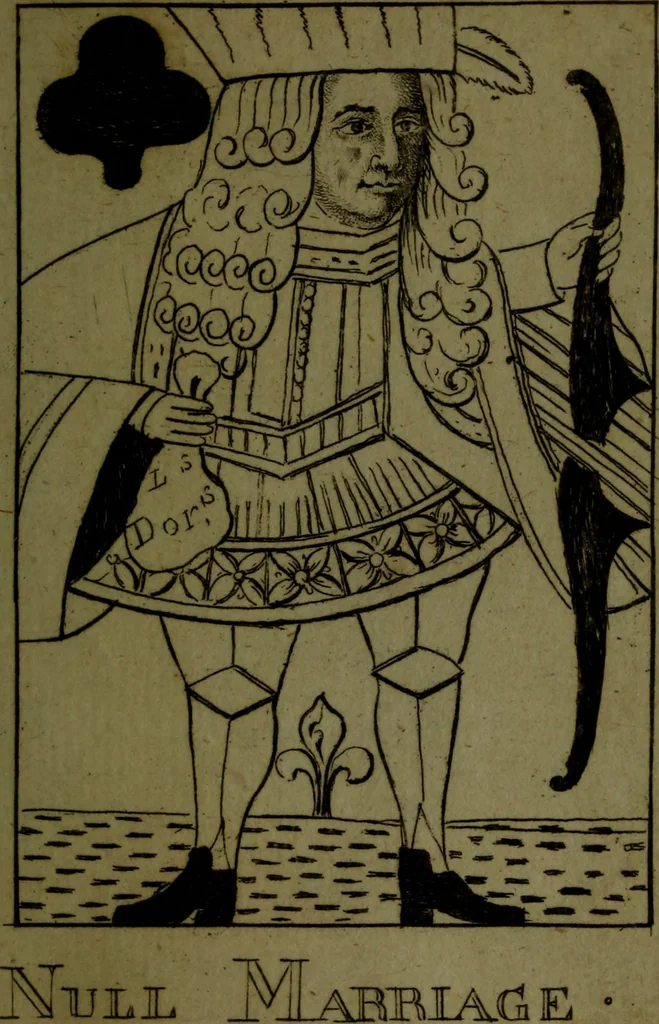 An illustration from A political and satirical history of the years 1756 and 1757 : in a series of seventy-five humorous and entertaining prints, containing all the most remarkable transactions, characters and caricaturas of those two memorable years, to which is annexed, an explanatory account or key to every print, which renders the whole full and significant, 1758, leaf 74