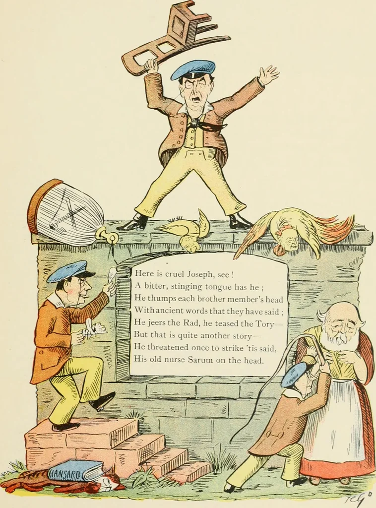 An illustration from The political Struwwelpeter, 1899, leaf 10