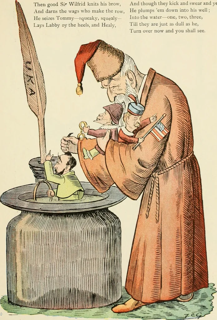 An illustration from The political Struwwelpeter, 1899, leaf 24