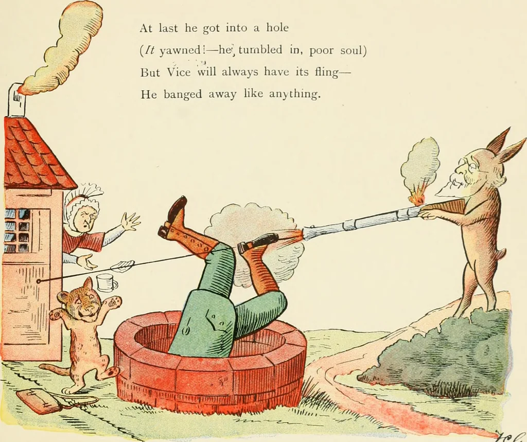 An illustration from The political Struwwelpeter, 1899, leaf 32