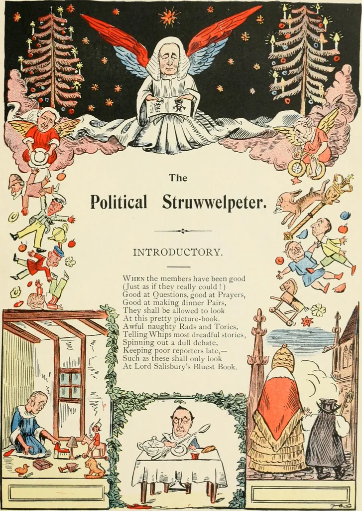 An illustration from The political Struwwelpeter, 1899, leaf 6