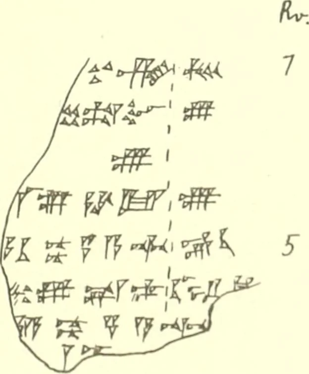 An illustration from Politisch-religiöse Texte aus der Sargonidenzeit. Hrsg. von Ernst George Klauber, 1913, leaf 268