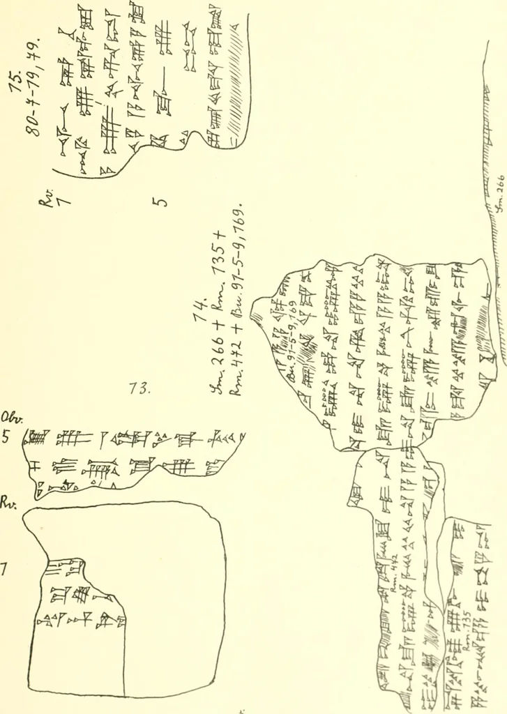 An illustration from Politisch-religiöse Texte aus der Sargonidenzeit. Hrsg. von Ernst George Klauber, 1913, leaf 272