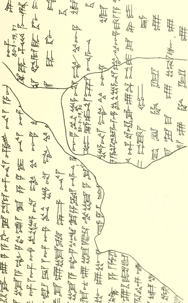 An illustration from Politisch-religiöse Texte aus der Sargonidenzeit. Hrsg. von Ernst George Klauber, 1913, leaf 276