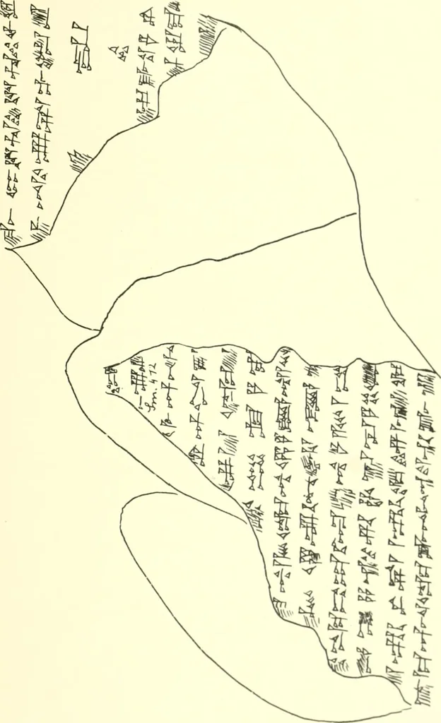 An illustration from Politisch-religiöse Texte aus der Sargonidenzeit. Hrsg. von Ernst George Klauber, 1913, leaf 296