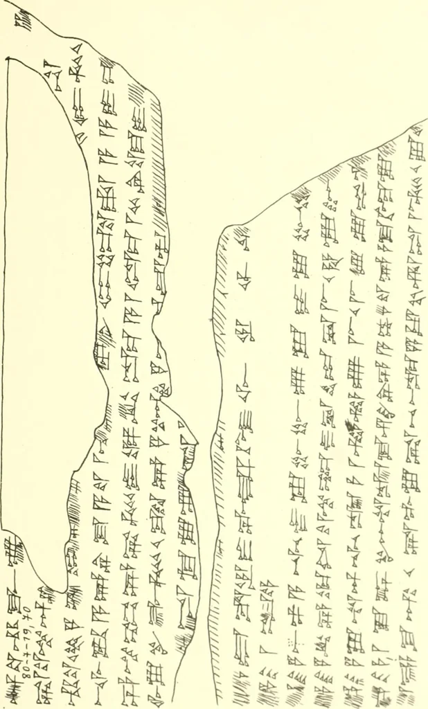 An illustration from Politisch-religiöse Texte aus der Sargonidenzeit. Hrsg. von Ernst George Klauber, 1913, leaf 300