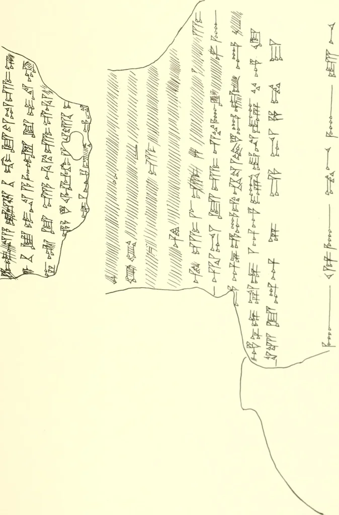 An illustration from Politisch-religiöse Texte aus der Sargonidenzeit. Hrsg. von Ernst George Klauber, 1913, leaf 320