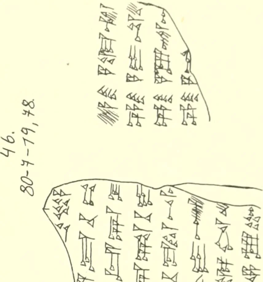 An illustration from Politisch-religiöse Texte aus der Sargonidenzeit. Hrsg. von Ernst George Klauber, 1913, leaf 322
