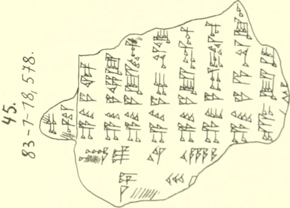 An illustration from Politisch-religiöse Texte aus der Sargonidenzeit. Hrsg. von Ernst George Klauber, 1913, leaf 322