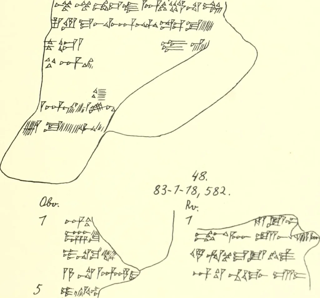 An illustration from Politisch-religiöse Texte aus der Sargonidenzeit. Hrsg. von Ernst George Klauber, 1913, leaf 324