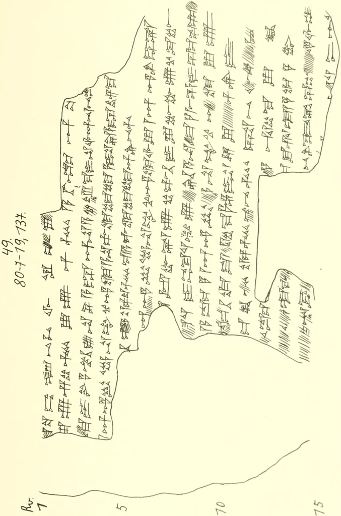 An illustration from Politisch-religiöse Texte aus der Sargonidenzeit. Hrsg. von Ernst George Klauber, 1913, leaf 326
