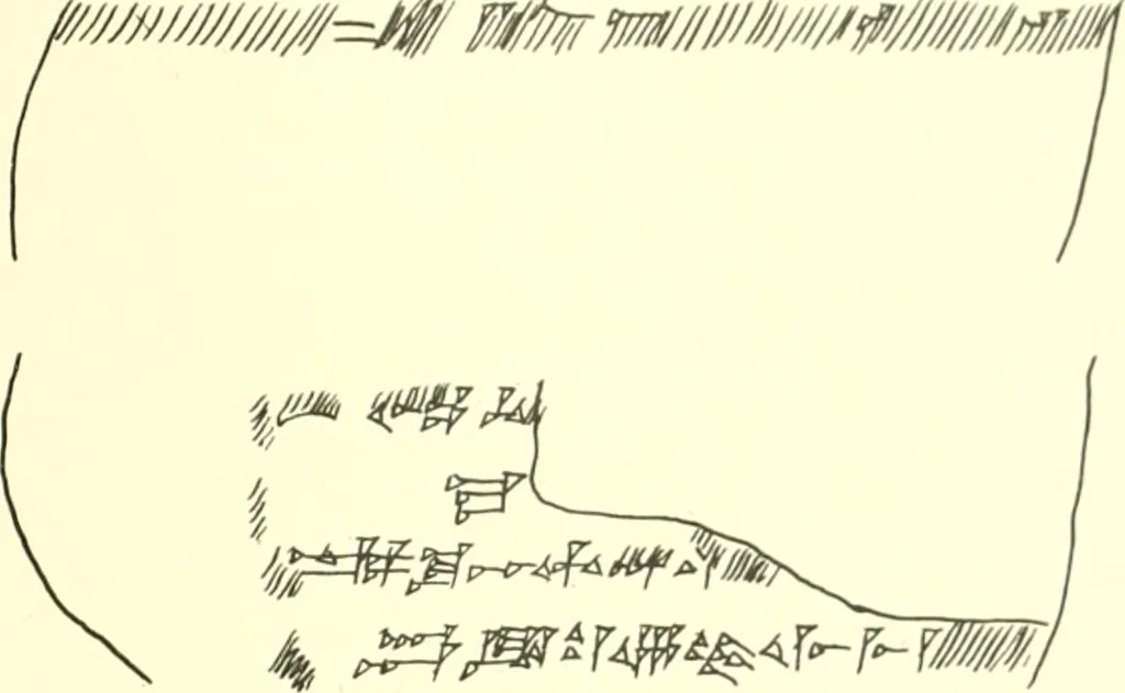 An illustration from Politisch-religiöse Texte aus der Sargonidenzeit. Hrsg. von Ernst George Klauber, 1913, leaf 340
