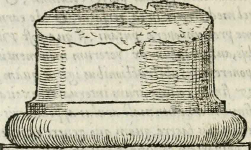 An illustration from M. Vitrvvii Pollionis De architectvra libri decem ad Caesarem Avgvstvm : omnibus omnium editionibus longè emendatiores, collatis veteribus exemplis : accesservnt Gulielmi Philandri Castilionii, ciuis Romani, annotationes castigatiores, & plus tertia parte locupletiores : adiecta est Epitome in omnes Georgij Agricolae De mensuris & ponderibus libros, eodem avtore : cum Graeco pariter & Latino indice locupletissimo, 1552, leaf 115