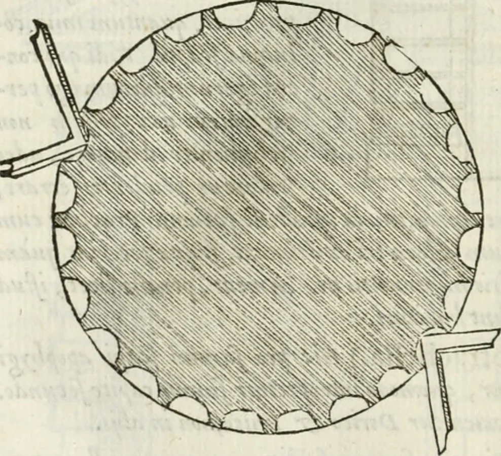 An illustration from M. Vitrvvii Pollionis De architectvra libri decem ad Caesarem Avgvstvm : omnibus omnium editionibus longè emendatiores, collatis veteribus exemplis : accesservnt Gulielmi Philandri Castilionii, ciuis Romani, annotationes castigatiores, & plus tertia parte locupletiores : adiecta est Epitome in omnes Georgij Agricolae De mensuris & ponderibus libros, eodem avtore : cum Graeco pariter & Latino indice locupletissimo, 1552, leaf 143