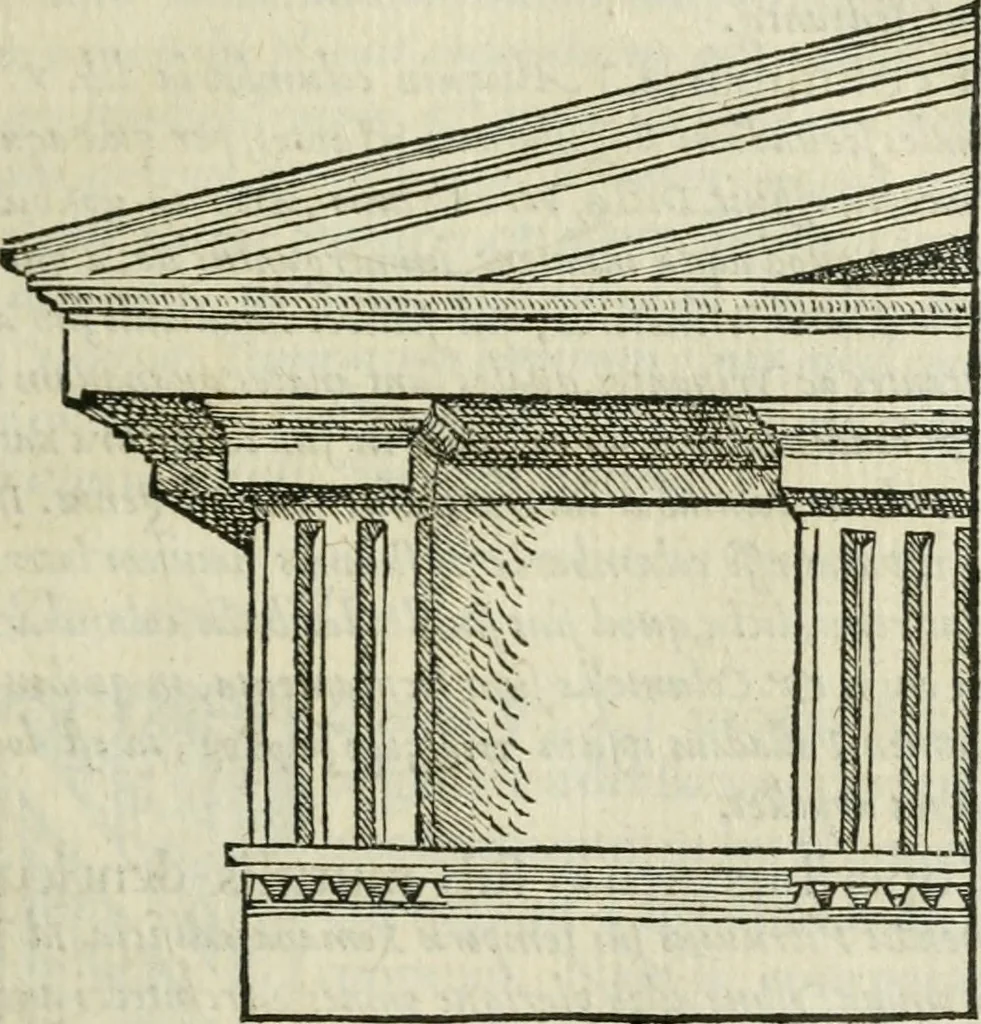 An illustration from M. Vitrvvii Pollionis De architectvra libri decem ad Caesarem Avgvstvm : omnibus omnium editionibus longè emendatiores, collatis veteribus exemplis : accesservnt Gulielmi Philandri Castilionii, ciuis Romani, annotationes castigatiores, & plus tertia parte locupletiores : adiecta est Epitome in omnes Georgij Agricolae De mensuris & ponderibus libros, eodem avtore : cum Graeco pariter & Latino indice locupletissimo, 1552, leaf 154