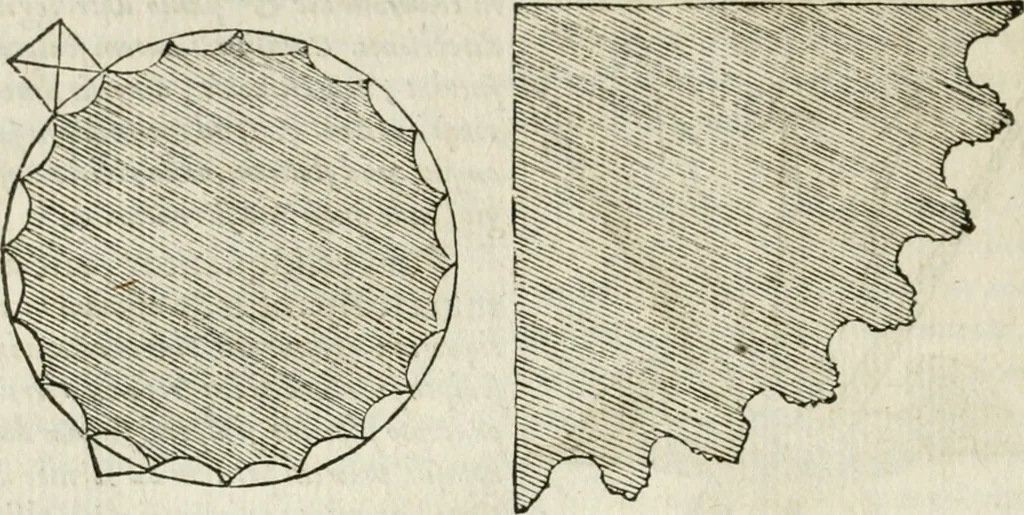 An illustration from M. Vitrvvii Pollionis De architectvra libri decem ad Caesarem Avgvstvm : omnibus omnium editionibus longè emendatiores, collatis veteribus exemplis : accesservnt Gulielmi Philandri Castilionii, ciuis Romani, annotationes castigatiores, & plus tertia parte locupletiores : adiecta est Epitome in omnes Georgij Agricolae De mensuris & ponderibus libros, eodem avtore : cum Graeco pariter & Latino indice locupletissimo, 1552, leaf 167