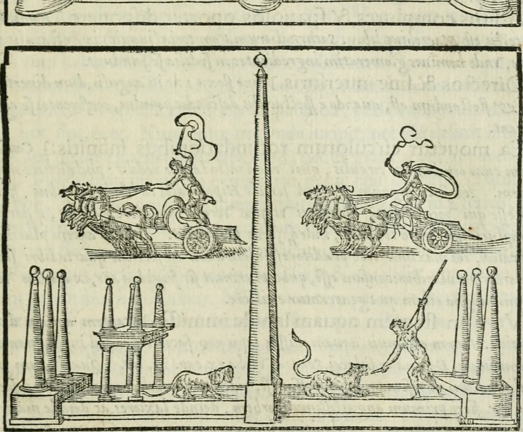 An illustration from M. Vitrvvii Pollionis De architectvra libri decem ad Caesarem Avgvstvm : omnibus omnium editionibus longè emendatiores, collatis veteribus exemplis : accesservnt Gulielmi Philandri Castilionii, ciuis Romani, annotationes castigatiores, & plus tertia parte locupletiores : adiecta est Epitome in omnes Georgij Agricolae De mensuris & ponderibus libros, eodem avtore : cum Graeco pariter & Latino indice locupletissimo, 1552, leaf 198