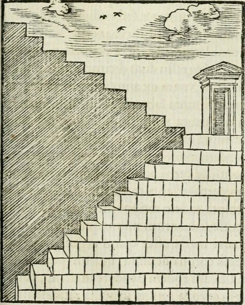 An illustration from M. Vitrvvii Pollionis De architectvra libri decem ad Caesarem Avgvstvm : omnibus omnium editionibus longè emendatiores, collatis veteribus exemplis : accesservnt Gulielmi Philandri Castilionii, ciuis Romani, annotationes castigatiores, & plus tertia parte locupletiores : adiecta est Epitome in omnes Georgij Agricolae De mensuris & ponderibus libros, eodem avtore : cum Graeco pariter & Latino indice locupletissimo, 1552, leaf 378