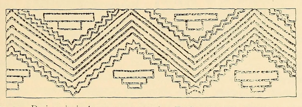 An illustration from Polychrome guanaco cloaks of Patagonia, 1929, leaf 27