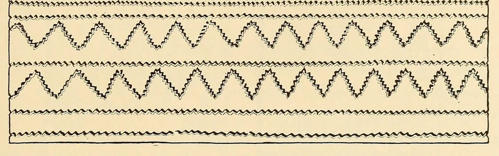 An illustration from Polychrome guanaco cloaks of Patagonia, 1929, leaf 27