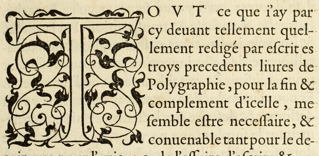 An illustration from Polygraphie et vniuerselle escriture cabalistique, 1561, leaf 369