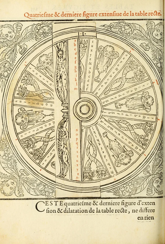 An illustration from Polygraphie et vniuerselle escriture cabalistique, 1561, leaf 554