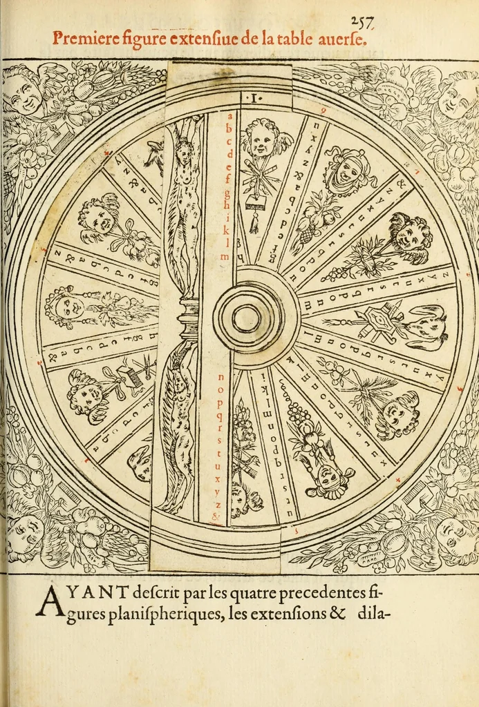 An illustration from Polygraphie et vniuerselle escriture cabalistique, 1561, leaf 557