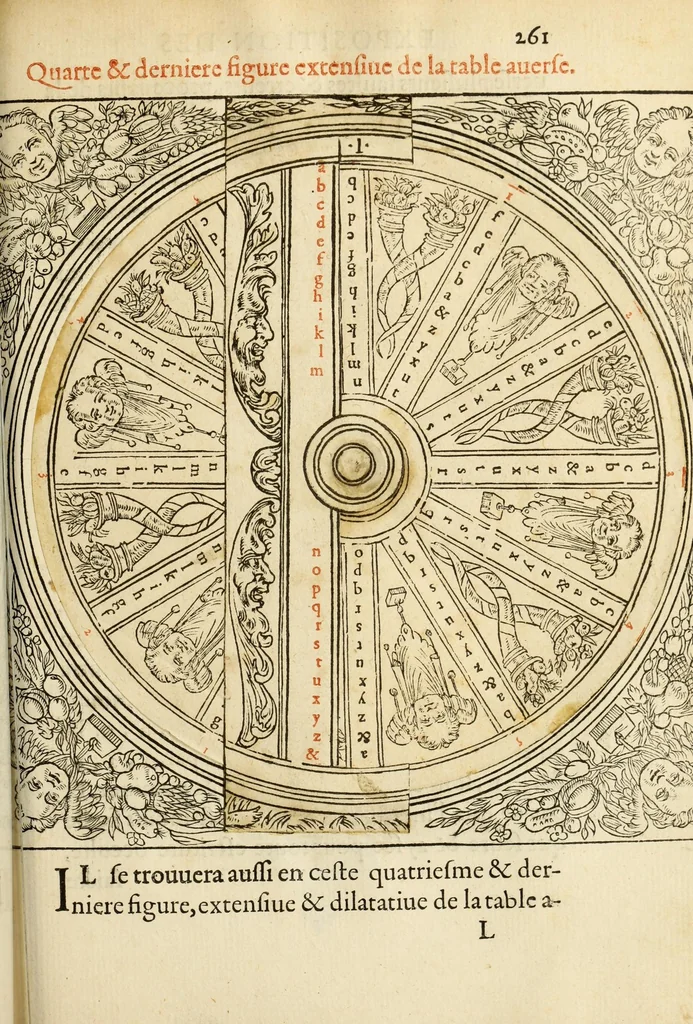 An illustration from Polygraphie et vniuerselle escriture cabalistique, 1561, leaf 565