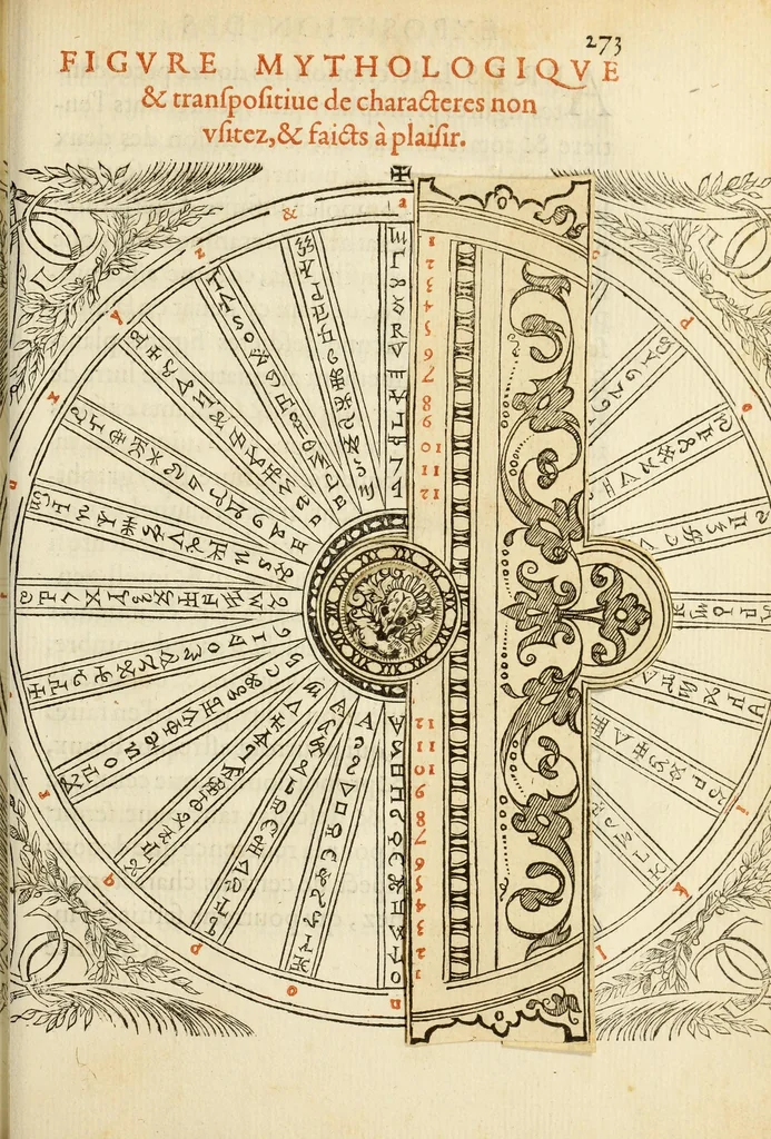 An illustration from Polygraphie et vniuerselle escriture cabalistique, 1561, leaf 589
