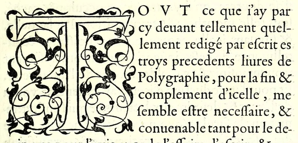 An illustration from Polygraphie, et vniuerselle escriture cabalistique, 1561, leaf 365