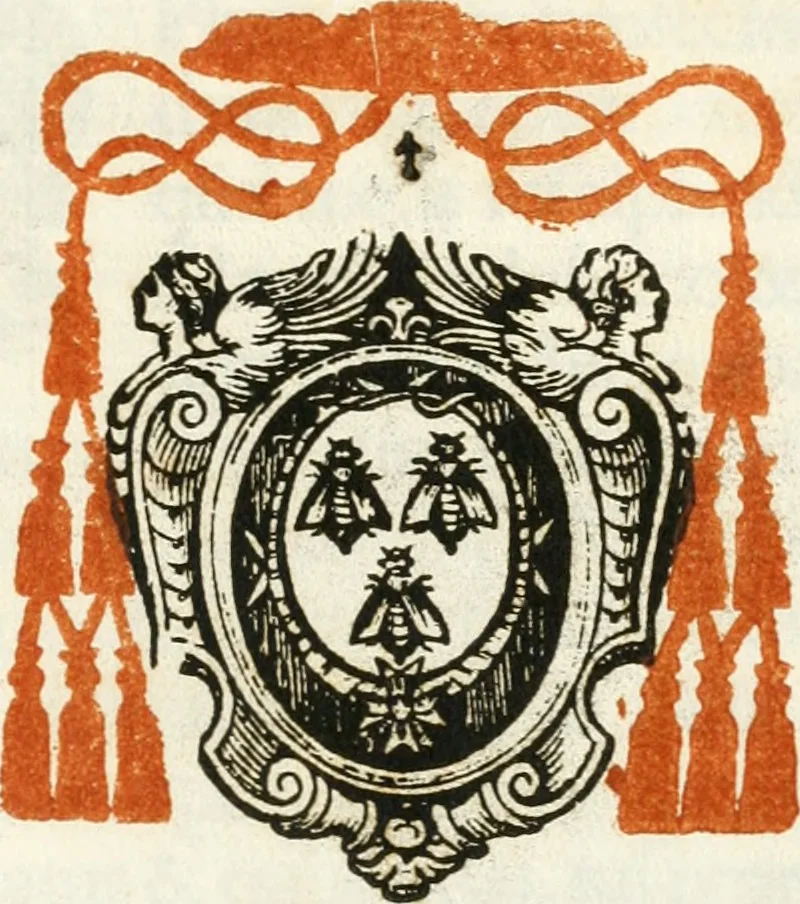 An illustration from Pompa funebre nell'esequie celebrate in Roma al cardinal Mazarini nella chiesa de SS. Vincenzo & Anastasio, 1661, leaf 32