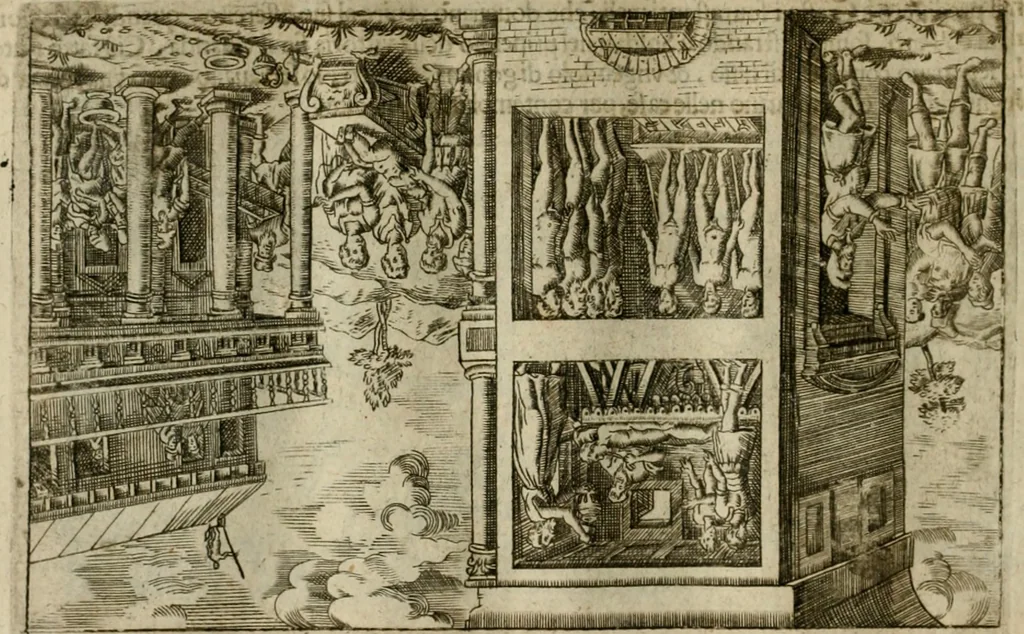 An illustration from Pompe funebri di tutte le nationi del mondo : raccolte dalle storie sagre et profane, 1646, leaf 105