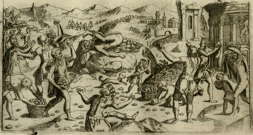 An illustration from Pompe funebri di tutte le nationi del mondo : raccolte dalle storie sagre et profane, 1646, leaf 137