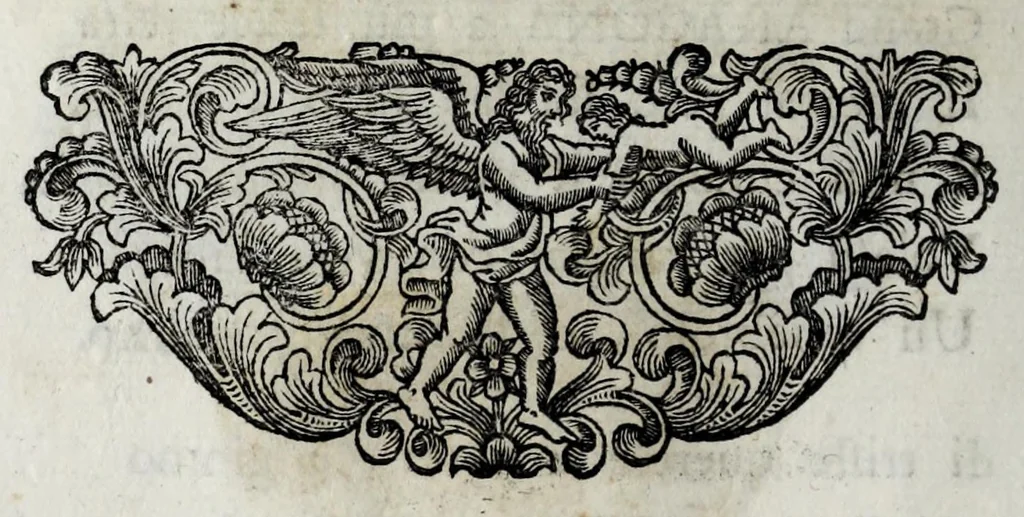 An illustration from Pompe funerali celebrate in Napoli per l'eccellentissima signora d. Caterina d'Aragona, e Sandovale, duchessa di Segorbia , Cardona, &c. : con l'aggiunta di altri componimenti intorno al medesimo soggetto : dedicate all'ecellentissimo suo figlio d. Luigi della Cerda, duca di Medina-Celi, &c., vicerè e capitan generale nel regno di Napoli, 1697, leaf 210