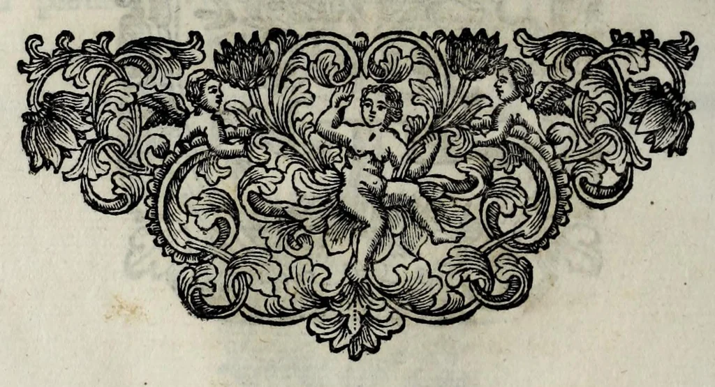 An illustration from Pompe funerali celebrate in Napoli per l'eccellentissima signora d. Caterina d'Aragona, e Sandovale, duchessa di Segorbia , Cardona, &c. : con l'aggiunta di altri componimenti intorno al medesimo soggetto : dedicate all'ecellentissimo suo figlio d. Luigi della Cerda, duca di Medina-Celi, &c., vicerè e capitan generale nel regno di Napoli, 1697, leaf 240