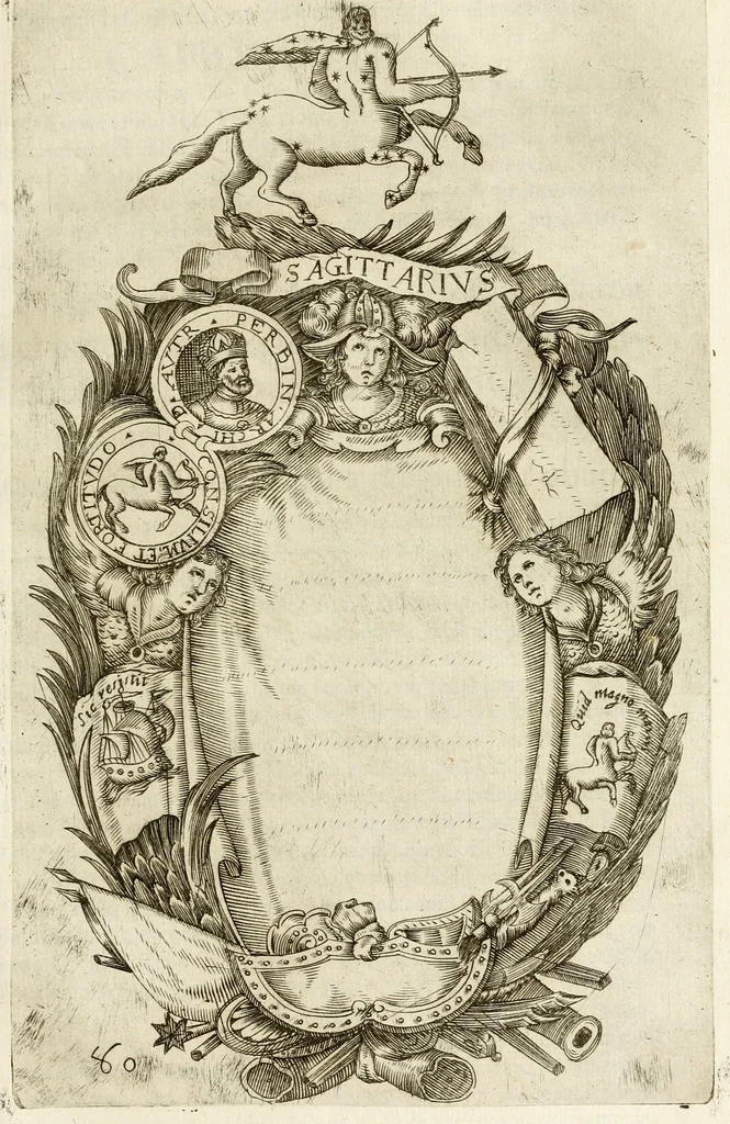 An illustration from Pompe fvnebri dell'vniverso : nella morte di Filippo qvarto il grande re delle Spagne, monarca cattolico, celebrate in Napoli alli XVIII. di febraro MDCLXVI dall'eminentissimo signore don Pascale Aragona ..., 1666, leaf 154