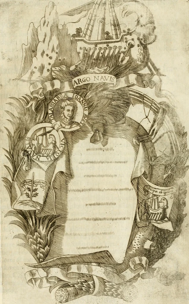 An illustration from Pompe fvnebri dell'vniverso : nella morte di Filippo qvarto il grande re delle Spagne, monarca cattolico, celebrate in Napoli alli XVIII. di febraro MDCLXVI dall'eminentissimo signore don Pascale Aragona ..., 1666, leaf 194