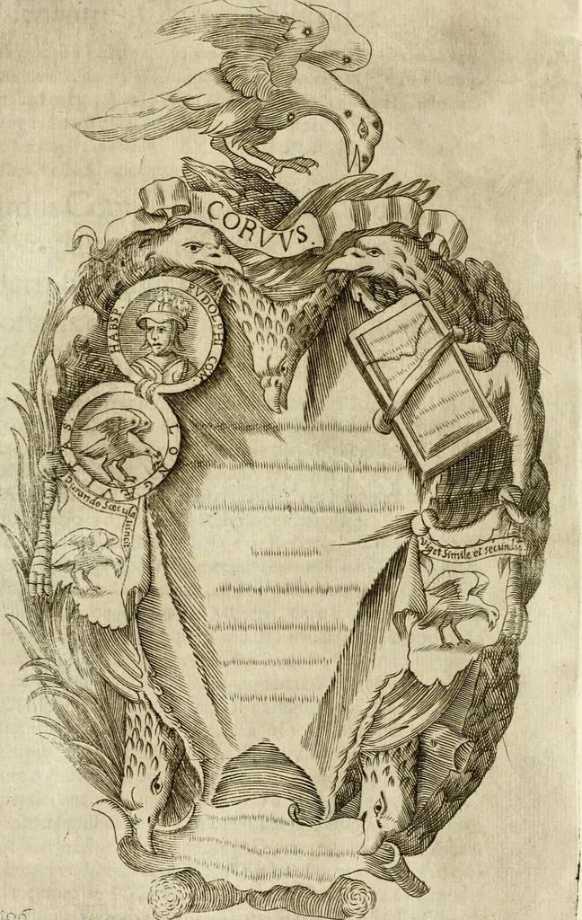 An illustration from Pompe fvnebri dell'vniverso : nella morte di Filippo qvarto il grande re delle Spagne, monarca cattolico, celebrate in Napoli alli XVIII. di febraro MDCLXVI dall'eminentissimo signore don Pascale Aragona ..., 1666, leaf 206