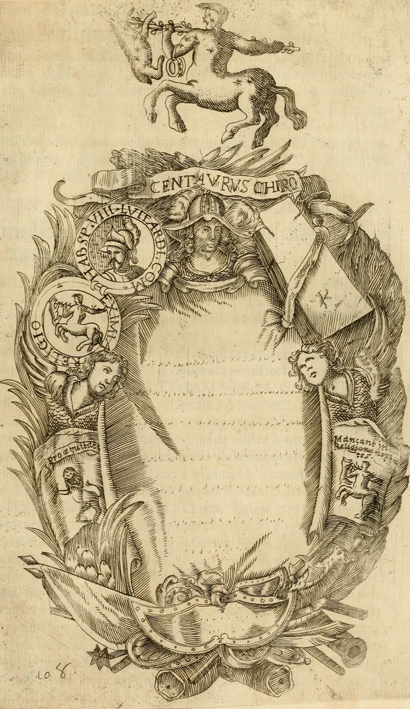 An illustration from Pompe fvnebri dell'vniverso : nella morte di Filippo qvarto il grande re delle Spagne, monarca cattolico, celebrate in Napoli alli XVIII. di febraro MDCLXVI dall'eminentissimo signore don Pascale Aragona ..., 1666, leaf 210