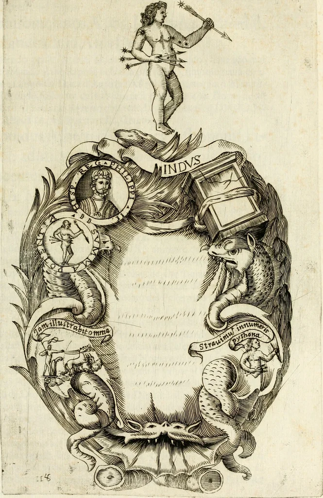 An illustration from Pompe fvnebri dell'vniverso : nella morte di Filippo qvarto il grande re delle Spagne, monarca cattolico, celebrate in Napoli alli XVIII. di febraro MDCLXVI dall'eminentissimo signore don Pascale Aragona ..., 1666, leaf 230